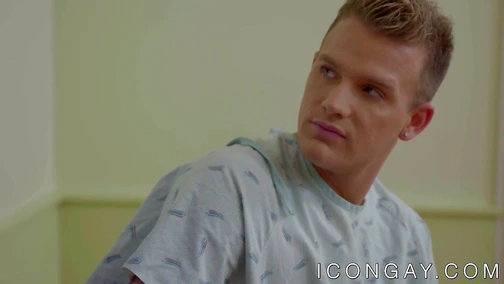 Young patient breeding with tight doctor
