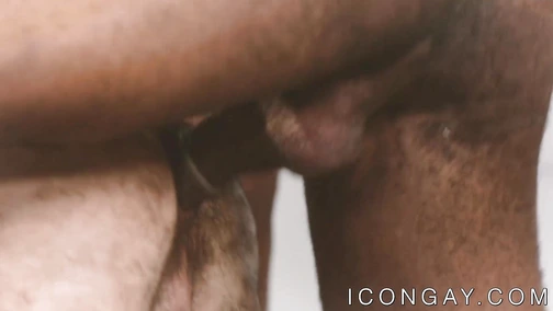 Latino gay fucked by bald muscular hunk